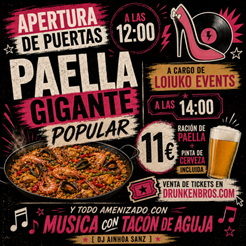Ración de paella + Pinta de cerveza
